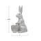 Hello Honey® 8" White Stoneware Rabbit with Basket Planter